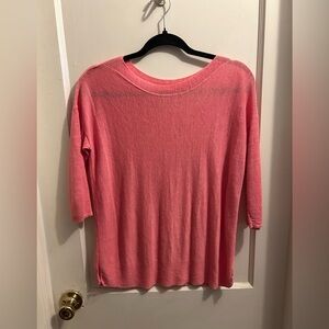 J Jill linen blend summer‎ weight top. Peach/pink. XS petite